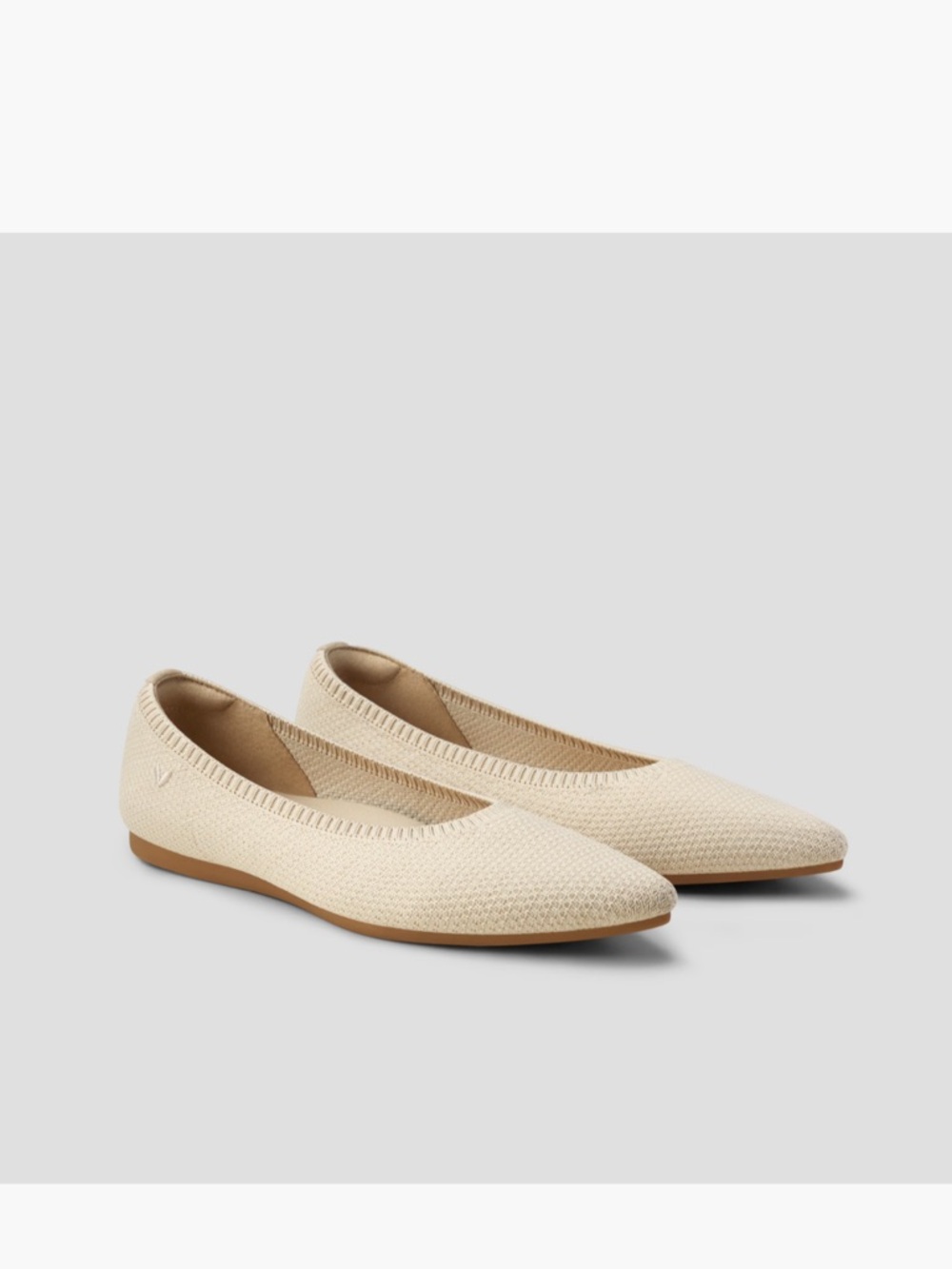 VIVAIA Pointed-Toe Water Repellent Ballet Flats
